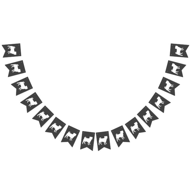 Pug Dog Baby Shower Theme Puppy Gender Neutral Bunting (All)