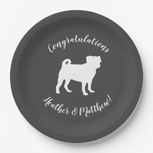 Pug Dog Baby Shower Theme Puppy Gender Neutral Paper Plate