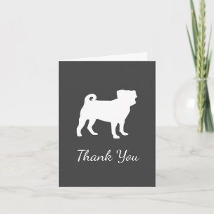 Pug Dog Baby Shower Theme Puppy Gender Neutral Thank You Card