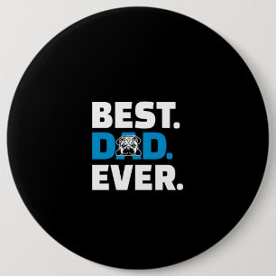 Pug Dog Best Dad Ever 6 Cm Round Badge