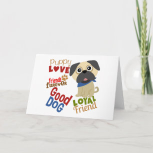 Pug Dog Best Friend Card