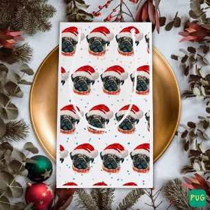 Pug Dog Breed Christmas Stars Small Gift Bag