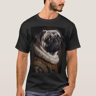 Pug Dog Breed Portrait Royal Renaissance Animal Pa T-Shirt