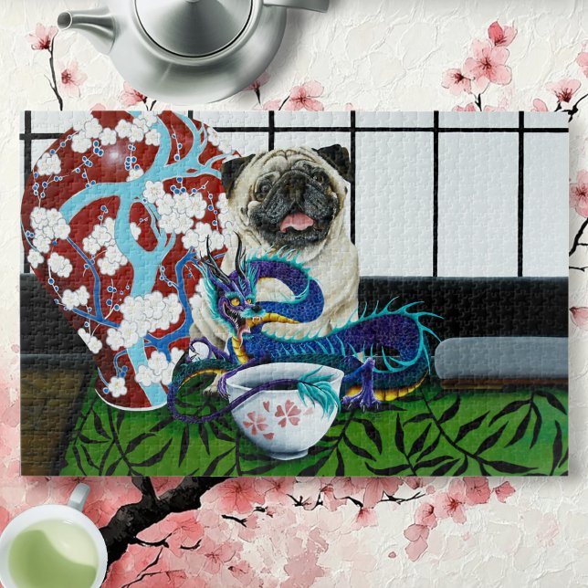 Pug Dog Chinese Dragon Jigsaw Puzzle (Creator Uploaded)
