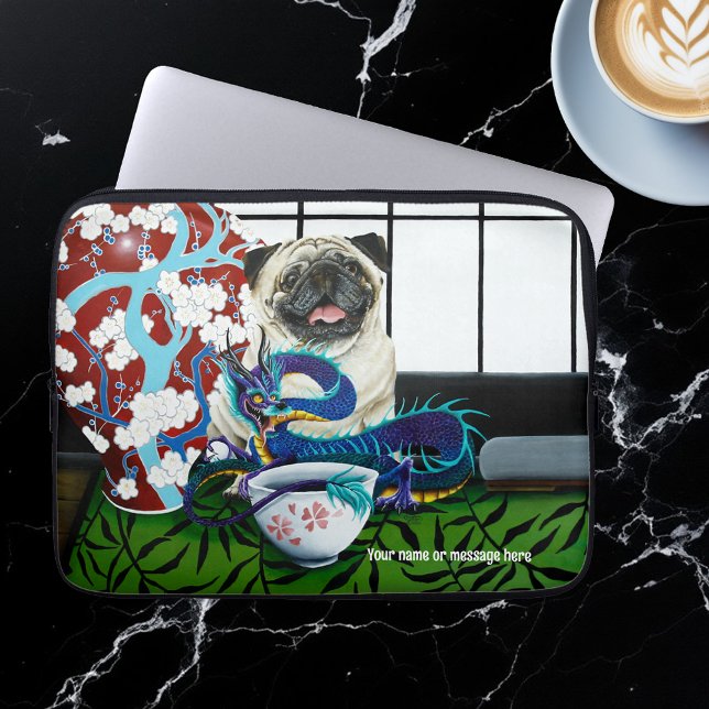 Pug Dog Chinese Dragon Laptop Sleeve (Creator Uploaded)