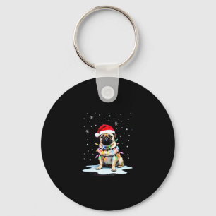 Pug Dog Christmas Men Women (3) Key Ring