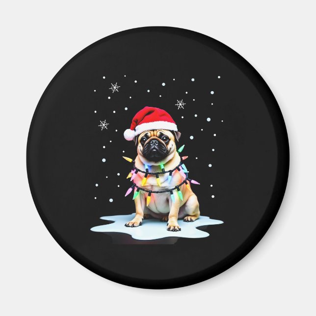 Pug Dog Christmas Men Women (3) Magnet (Front)