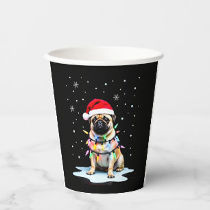 Pug Dog Christmas Men Women (3) Paper Cups