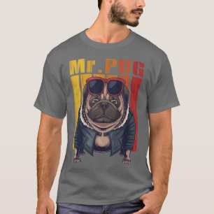 pug dog cool vector illustration  T-Shirt