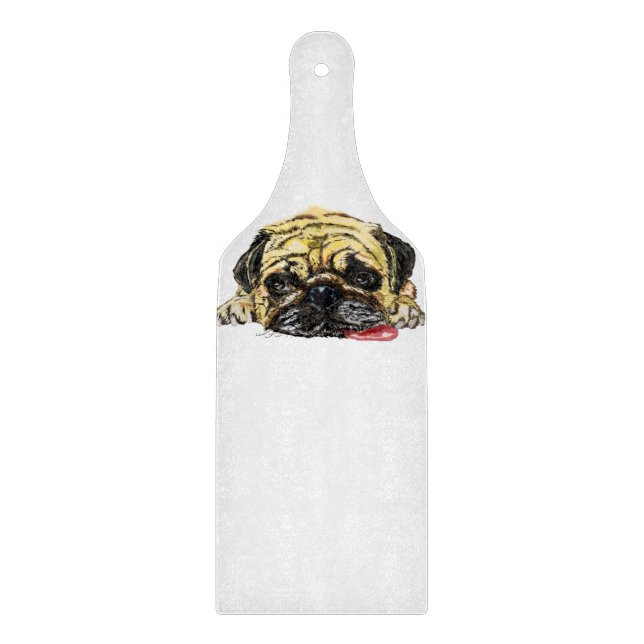 Pug Dog Cutting Board Funny (Front)