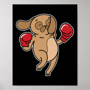 Pug Dog Does Boxing  Poster