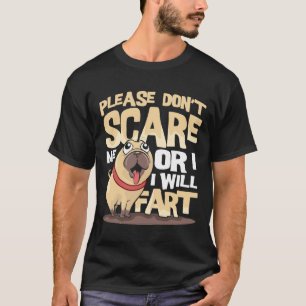 Pug dog dont scare fart Tri-blend 984 T-Shirt