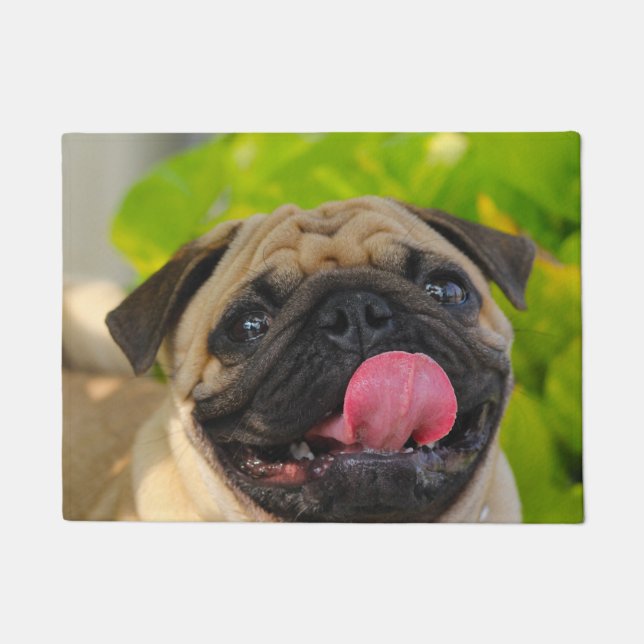 Pug Dog. Doormat (Front)