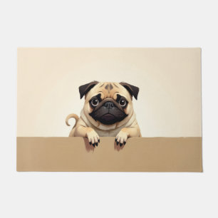 Pug Dog Doormat Art