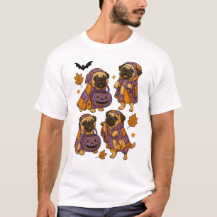 Pug Dog Ghost Halloween Spooky T-Shirt