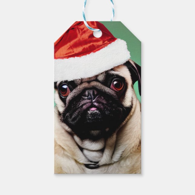 Pug dog gift tags (Front)