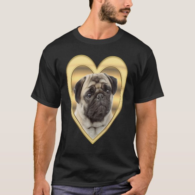 Pug  Dog Heart   Mops  Pug  2 T-Shirt (Front)