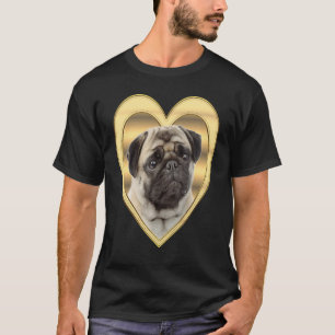 Pug  Dog Heart   Mops  Pug  2 T-Shirt