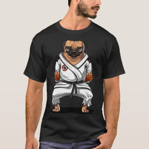 Pug Dog Karate Martial Arts Kickboxing Jiu Jitsu B T-Shirt
