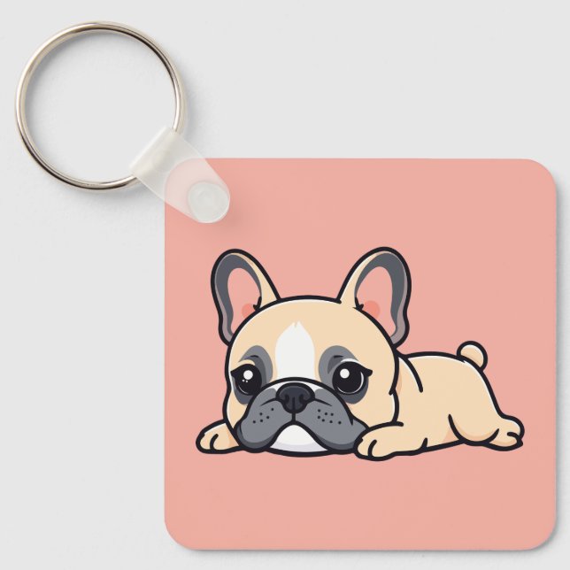 Pug dog key ring (Front)