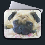 Pug dog laptop sleeve<br><div class="desc">add text or upload your own image</div>