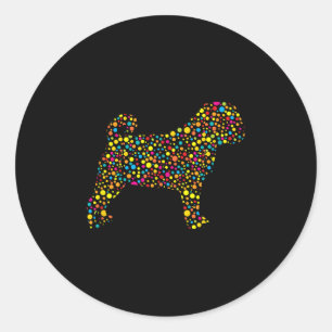 Pug Dog Lka Dot International Dot Day Classic Round Sticker