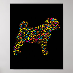 Pug Dog Lka Dot International Dot Day  Poster