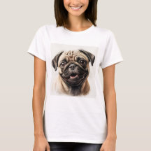 Pug dog lover T-shirt dog mum T-shirt