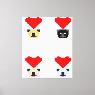 Pug Dog Lovers   The Love of All Pugs Canvas Print