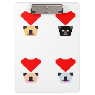 Pug Dog Lovers The Love of All Pugs Clipboard