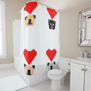 Pug Dog Lovers   The Love of All Pugs Shower Curtain