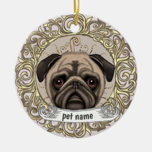Pug Dog Loving Memory ornament