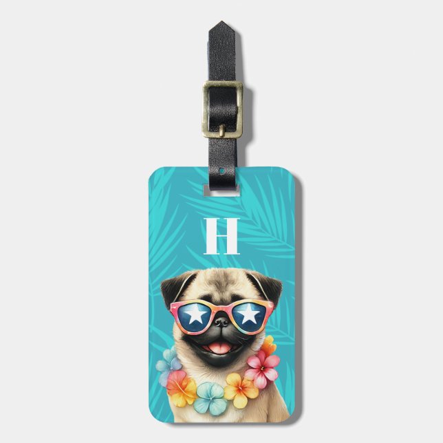 Pug Dog Luggage Tags (Front Vertical)