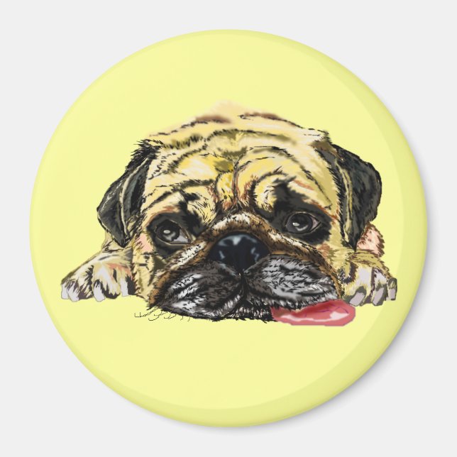 Pug Dog Magnet (Front)