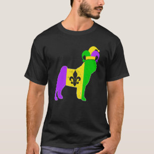 Pug Dog Mardi Gras Carnivals Funny Puppy Jester_1 T-Shirt
