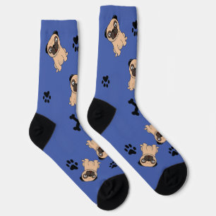 Pug dog men's socks