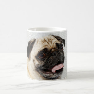 pug dog morning coffee mug