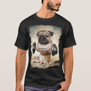 Pug Dog Muscle Training Weightlifting Premium T-Shirt