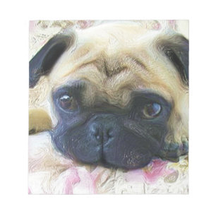 Pug dog notepad