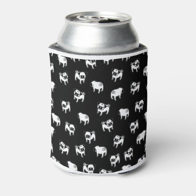 Pug dog pattern can cooler (Can Back)