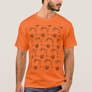 Pug Dog Pattern Candy Orange T-Shirt