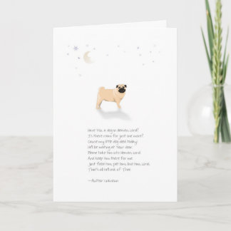 Pug Dog Pet Sympathy - (Male Dog) Card