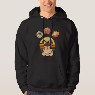 Pug Dog Pig Loaf Of Bread Pug Loaf Yoga Meditation Hoodie