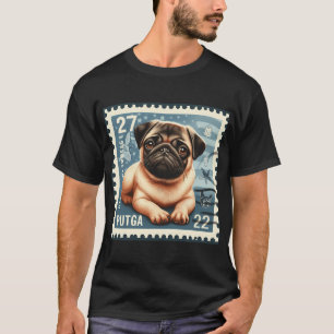 Pug Dog Postage stamp T-Shirt