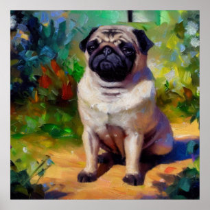 Pug Dog Poster