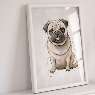 Pug | Dog Print | Dog Art Print