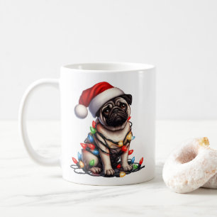 Pug Dog Puppy Christmas Coffee Mug