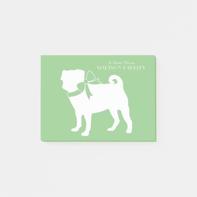 Pug Dog Puppy Post-it Notes (Front)