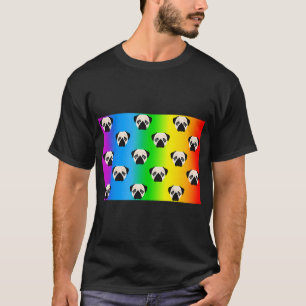 pug dog rainbow funny face mask pugs s T-Shirt