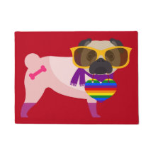 Pug Dog Rainbow Style